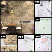 ราคา สไตล์เกาหลีวินเทจ NORDIC Minimalist RETRO CAFE สติ๊กเกอร์ติดผนัง WPP 730 731 732 733 734 WALLPAPER (26315193526)