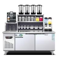 ราคา เคาน์เตอร์บาร์น้ำเชิงพาณิชย์ โต๊ะผ่าตัดสแตนเลส ตู้แช่เครื่องดื่ม ชุดเครื่องทำชานมสำหรับร้านชานม (44264947190)