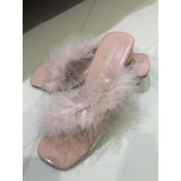 ราคา รองเท้าสายใสไขว้ แต่งขนมิ้งฟรุ้งฟริ้ง (5150758963)