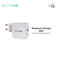 ราคา Ravpower RP-PC133 เครื่องชาร์จ GaN 65W พอร์ตคู่ USB Type A/C (28587916687)