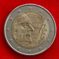 ราคา เหรียญยูโร ฝรั่งเศส France 2 euro ปี 2022 2€ เหรียญที่ระลึก Jacques Chirac (25763184155)