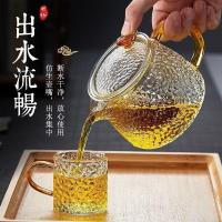 ราคา ครัวเรือนรูปแบบค้อนแก้วทนอุณหภูมิสูงกาน้ําชากรองเครื่องชงชาย้อนยุคชุดกาน้ําชาแก้วใสพร้อมที่จับ 2552 (44222111377)