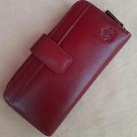 ราคา กระเป๋าสตางค์ผู้หญิงหนังแท้ สีแดง (1716758441)