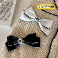 ราคา โบว์ติดผม สีขาว สีดำ ส่งจากไทย โบว์ติดผมสวย กิ๊บโบว์ติดผม (26489240504)