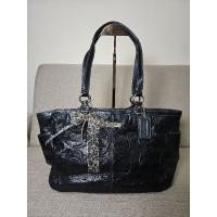 ราคา Coach แท้ shopping สีดำหนังฉ่ำ สภาพดี (28186662881)