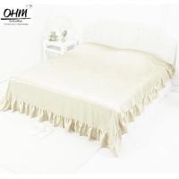 ราคา OHM ผ้าคลุมเตียงชายระบาย ผ้าซาตินแท้ 440 เส้น (เกรดพรีเมี่ยม) ขนาด 96 นิ้ว x 108 นิ้ว (สีครีมอ่อน) (1144253116)