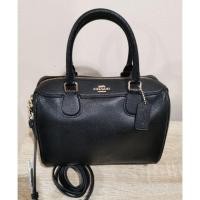 ราคา Coach Mini Bennett Satchel Black Crossgrain Leather F32202 (7803902043)