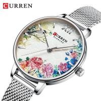 ราคา Curren นาฬิกาข้อมือควอตซ์ลําลอง สายหนัง สเตนเลส กันน้ํา หรูหรา แฟชั่นสําหรับผู้หญิง (22936310814)