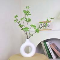 ราคา แจกันดอกไม้ ทรงโดนัท 20CM ทรงกลม สีขาว แจกันดอกไม้ แจกันพลาสติก (40966515443)