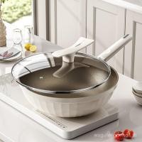 ราคา Titanium Upper Titanium กระทะหนา Non-Stick กระทะในครัวเรือนกระทะเซรามิคกระทะเตาแก๊สเตาแม่เหล็กไฟฟ้า (40824112302)