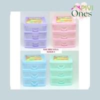 ราคา ชั้นวางลิ้นชักอเนกประสงค์ ลิ้นชักโต๊ะพลาสติก 3 ชั้น (27240363398)