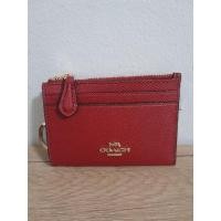 ราคา MINI SKINNY ID CASE (COACH 88250) Gold/1941 Red มือ 2 (22327119232)