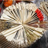 ราคา 100 ชิ้นทิ้งการ์ตูนหวานมะระแบนติดมินิน่ารักเด็กสร้างสรรค์ส้อมผลไม้เด็กติดเบอร์เกอร์ไม้ไผ่ติด (41950177523)