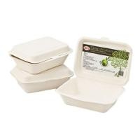 ราคา ARO เอโร่ กล่องอาหาร ไบโอชานอ้อย 600มล. ( แพ็ค 50 ใบ ) กล่องกระดาษ จานชานอ้อย ชานอ้อย (23371669457)
