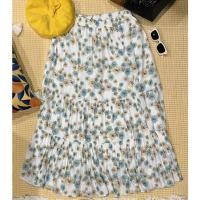 ราคา UniqloกระโปรงลายดอกโทนขาวSizeL (14994377294)