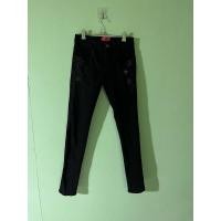 ราคา กางเกงยีนส์ขาเดฟ สีดำ ปักคริสตัล แบรนด์ Playboy (29018859618)