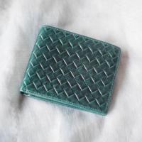 ราคา WALLER กระเป๋าสตางค์หนังแท้ รุ่นลายสานใบสั้น สีฟ้าน้ำทะเลหนังวัว สวย เนี๊ยบ จบ (903168961)