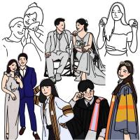 ราคา พร้อมส่ง รับวาดรูปมินิมอลสไตล์ร้านพร้อมกรอบรูป”จิ๋ว” (21477635042)