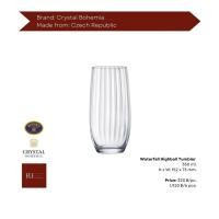 ราคา แก้วน้ำคริสตัลทรงสูง (Highball Tumbler) Waterfall Collection, Brand Crystal Bohemia (22411196227)