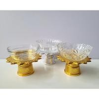 ราคา ถ้วยแก้วพร้อมพาน ชุดถ้วยขนมหวานพร้อมพาน สำหรับใส่ของถวายสิ่งศักดิ์สิทธิ์ มี 3 แบบ (14659417071)