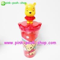 ราคา PG-265 แก้วน้ำหมีพูห์ (Pooh) มีโมเดลหมีพูห์ สีชมพู (47256031)