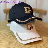 ราคา Angryswift ผู้หญิงเบสบอลหมวก Vintage แฟชั่นผ้าฝ้าย M ตัวอักษร D ตัวอักษรภาษาอังกฤษเบสบอลหมวกปรับ Peaked หมวก (24193399233)