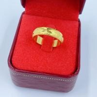 ราคา แหวนทองปลอม แหวนทอง น้ำหนัก2สลึง ลายดอกจิกยิงทรายรอบวง ทองปลอมเหมือนแท้ 0395 ทองโคลนนิ่ง (29057255762)