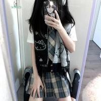 ราคา ผ้าพันคอคิตตี้ ผ้าอะคริลิก ลายพิมพ์แมวน่ารักสองด้าน สีดำและเทา สำหรับฤดูใบไม้ผลิ (40723651587)
