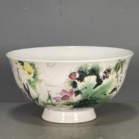 ราคา 8-14-20 Wenwan Antique Porcelain โบราณสินค้าเก่าสินค้านิตยสารคอลเลกชัน Pick-up Leakage Made in Qing Dynasty Qianlong ปี Lotus Leaf รูปแบบ Backflow ชาม (44312848789)