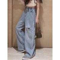 ราคา Tommyกางเกงยีนส์ขายาวเด็กหญิง สไตล์เกาหลี กางเกงยีนส์เด็กหญิง ยีนส์ดี ทรงสวยน่ารัก (27451193545)