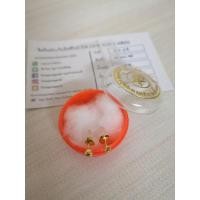 ราคา ต่างหูทองแท้90 ลายกลมตัดเล็ก (12315795201)
