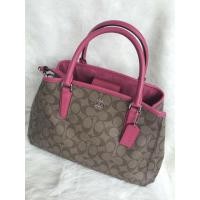 ราคา Coach F57492กระเป๋า coach (ถังใหญ่ )ลายซี ขอบชมพู (3938629115)