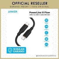 ราคา Anker Powerline III Flow 100W USB-C ถึง USB-C 3FT Data Cable - A8552 (28425709789)