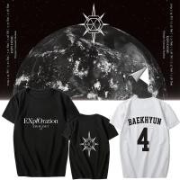 ราคา แฟชั่นใหม่ล่าสุด เสื้อยืด EXO PLANET #5 KPOP พิมพ์เสื้อยืดแขนสั้นสไตล์สตรีท หลวม、fanmade (22885957669)