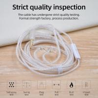 ราคา KZ High-Purity Silver-Plated Flat Cable OFC Upgrade Line HiFi Sport Earphone Accessories With Mic for ZS10 ZEX EDX Pro ZST ZSN (15726101284)