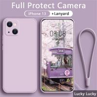ราคา IPhone 13 เคส 13 Pro Max Mini เคสซิลิโคนเหลว พร้อมฝาครอบเต็มรูปแบบ กล้อง ฟรีสายคล้อง Samsung Galaxy เคสเชือกสายคล้อง สายคล้อง กันกระแทก (19719458379)