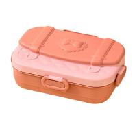 ราคา จานใส่อาหารทรงสี่เหลี่ยม, กล่องอาหารกลางวันปิดผนึกเกรดอาหารรูปกระเป๋าเป้สะพายหลังขนาดเล็กน่ารักสำหร (28652115951)