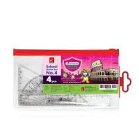 ราคา MASTERART มาสเตอร์อาร์ต ชุดเรขาคณิต 4 ชิ้น ไม้บรรทัด 15 cm สามเหลี่ยม ฉาก ครึ่งวงกลม (27084067825)