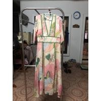 ราคา ชุดเดรสยาวลายดอกผ้าชีฟองป้ายPresentไซด์Lมือสอง (4163154314)