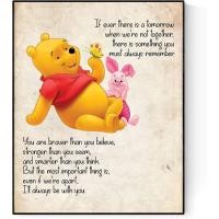 ราคา You are Braver Than You Believe Classic Winnie The Pooh and Piglet Art Print (27923258439)