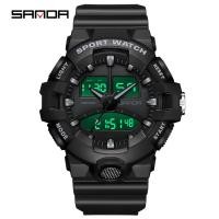 ราคา Sanda นาฬิกาข้อมือควอทซ์ หน้าจอดิจิตอล LED เรืองแสง ปฏิทิน โครโนกราฟ สําหรับผู้ชาย 3130-4 (17842529942)