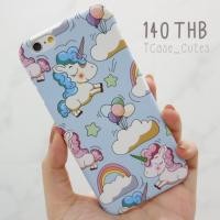 ราคา พร้อมส่งจากไทยเคสไอโฟนเคสแข็งยูนิคอน สีฟ้า i6,6s,6+,6s+,7,7+,8,8+,X 140 บาท (1325508951)