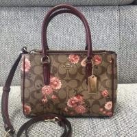 ราคา COACH F76682 MINI SURREY CARRYALL IN SIGNATURE CANVAS WITH PRAIRIE DAISY CLUSTER PRINT (3115104537)