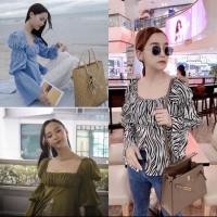 ราคา เสื้อคอเหลี่ยมแขนพอง เสื้อญาญ่า (9725694442)