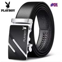 ราคา PLAYBOY(พร้อมกล่อง) เข็มขัดหนังวัวนิ่ม เข็มขัดหนังแท้ สายเข็มขัด หัวเข็มขัด ผู้ชาย (8848081036)