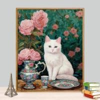 ราคา ภาพวาดแมวสไตล์นอร์ดิก ระบายสีน้ำมันและอะคิลิค ของขวัญสำหรับตกแต่งบ้าน (43571848006)