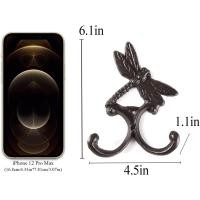 ราคา BRASSTAR เหล็กหล่อ Dragonfly Shape 2 Coat Hooks Wall Mount แขวนสําหรับเสื้อ, กระเป๋า, หมวก, ผ้าขนหนู, คีย์, โบราณ Replica สีสนิมตกแต่งบ้าน TQGJPT276 ESNZ (43517538469)