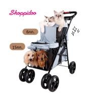 ราคา ibiyaya รถเข็นสุนัข 2ชั้น จุ6+15กก. สีเทาอมฟ้าวินเทจ รถเข็นหมา รถเข็นสัตว์เลี้ยง PPT รถเข็นหมา รถเข็นสัตว์เลี้ยง (9235481255)