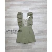 ราคา จั๊มสูทขาสั้นช่วงบนเป็นผ้าลูกไม้ งานป้าย S M L XL (10264216506)