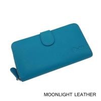 ราคา กระเป๋าสตางค์ผู้หญิง ใบยาว ซิปรอบ สวยงาม สีฟ้า ทำจากหนังวัวแท้แสนนุ่ม ทนทาน โดนน้ำได้ ไม่ลอกร่อน พร้อมกล่องแบรนด์แท้ (7044962680)